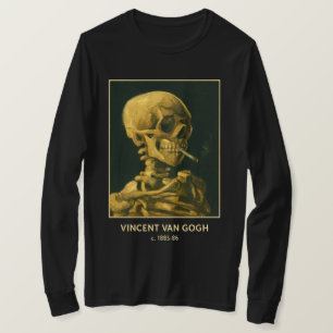 Vintage Skull Smoking – Unique Van Gogh Inspired T-Shirt