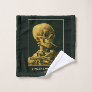 Vintage Skull Smoking – Unique Van Gogh Inspired Wash Cloth