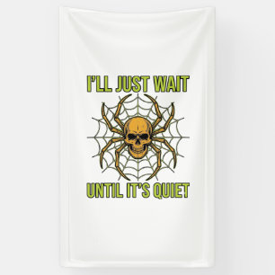 Vintage Skull Spider Funny Halloween T-Shirt Desig Banner