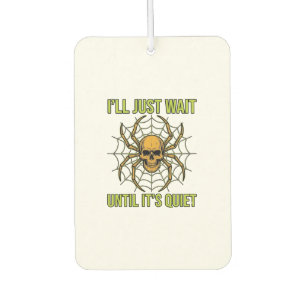 Vintage Skull Spider Funny Halloween T-Shirt Desig Car Air Freshener