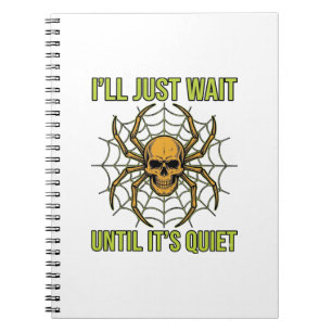 Vintage Skull Spider Funny Halloween T-Shirt Desig Notebook