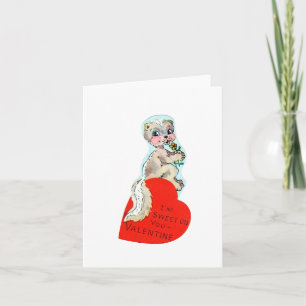 Vintage Skunk Valentine Card
