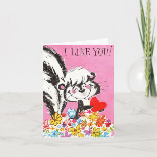 Vintage Skunk Valentine Card