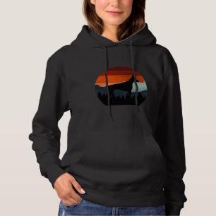 Vintage Sky Mountains Wilderness Doberman Pinscher Hoodie