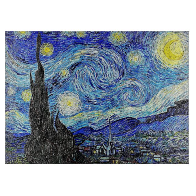 Vintage Sky Night Starry Night Cutting Board (Front)