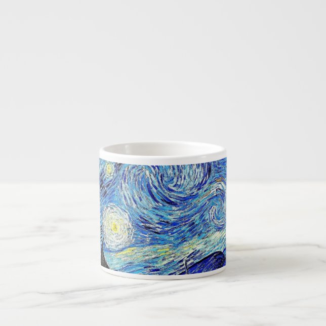 Vintage Sky Night Starry Night Espresso Cup (Front)