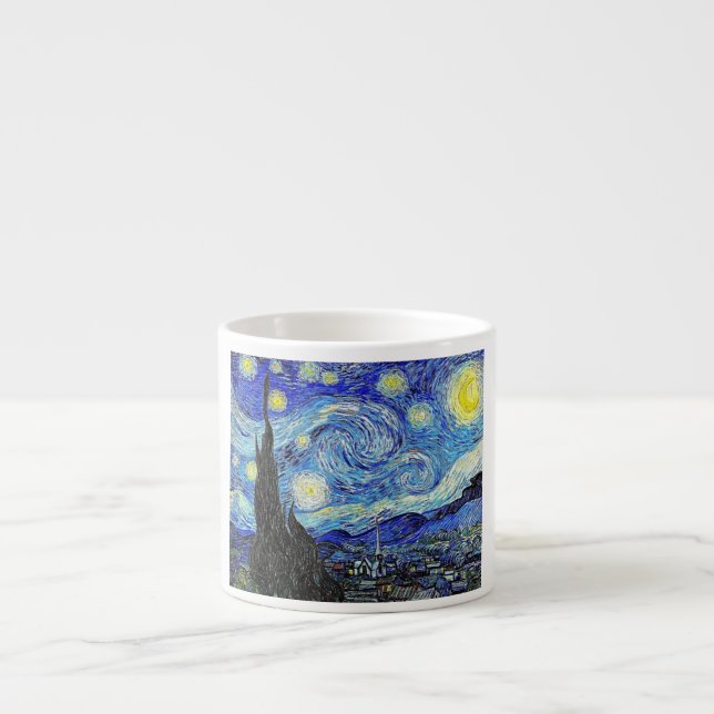 Vintage Sky Night Starry Night Espresso Cup (Front)