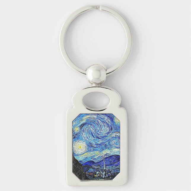 Vintage Sky Night Starry Night Key Ring (Front)