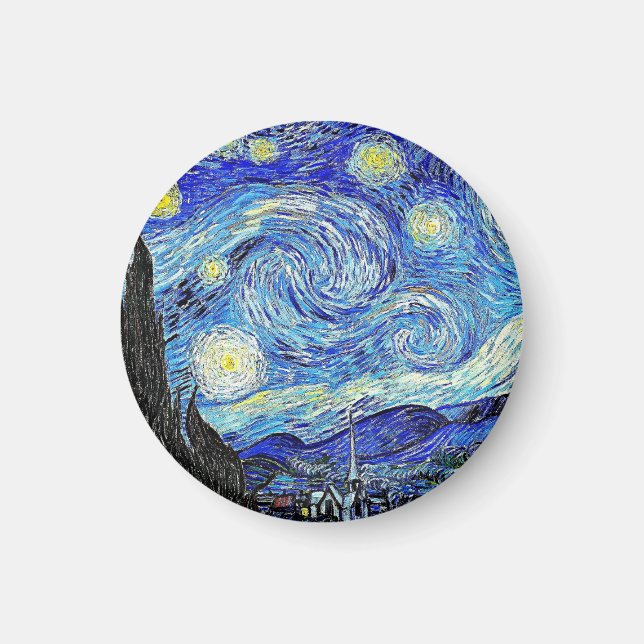 Vintage Sky Night Starry Night Magnet (Front)