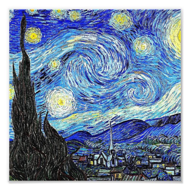 Vintage Sky Night Starry Night Photo Print (Front)