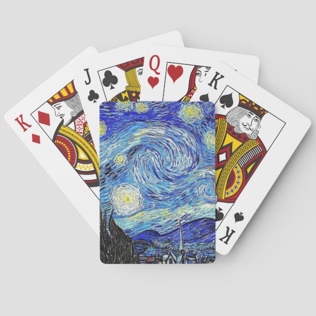 Vintage Sky Night Starry Night Playing Cards (Back)