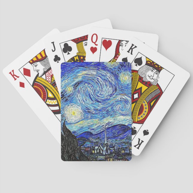 Vintage Sky Night Starry Night Playing Cards (Back)