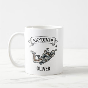 Vintage Skydiver Freefall Coffee Mug