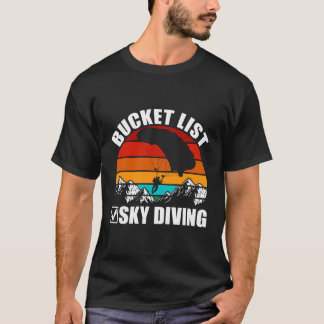 Vintage Skydiver Skydiving Parachute Bucket List S T-Shirt