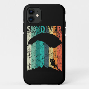 Vintage Skydiving Gift Retro Parachuting Skydiver iPhone 11 Case