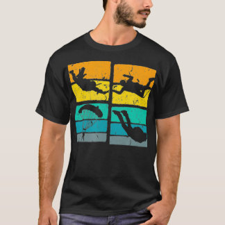 Vintage Skydiving Retro Skydiver Parachute T-Shirt