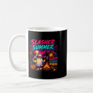 Vintage Slasher Summer 80s Synthwave Halloween Coffee Mug