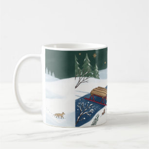 Vintage Sled And Lantern Resting Coffee Mug