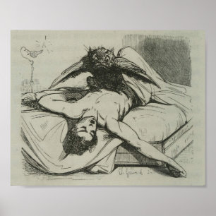 Vintage Sleep paralysis depiction Poster