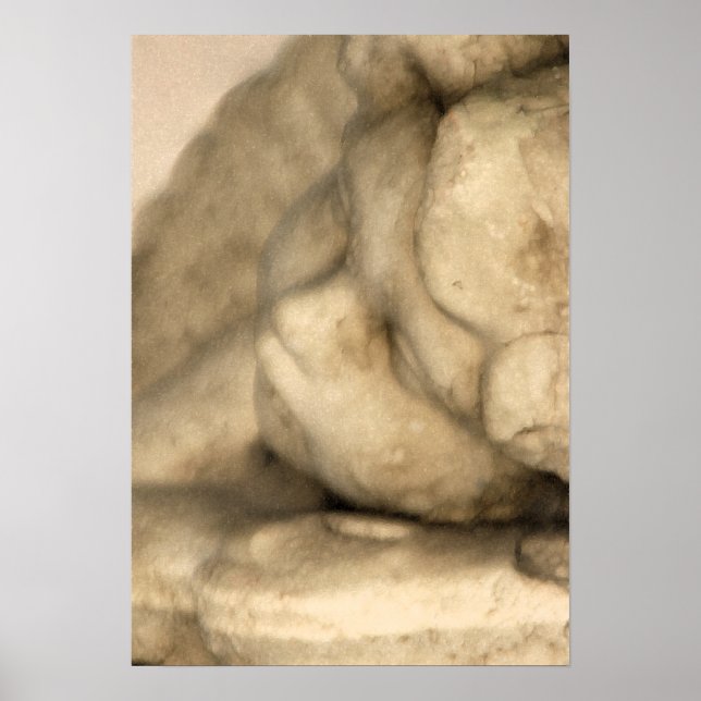 Vintage Sleeping Angel Fine Art Poster Print (Front)