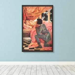 Vintage Sleeping Beauty by Jessie Willcox Smith Canvas Print