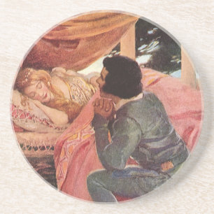 Vintage Sleeping Beauty by Jessie Willcox Smith Coaster