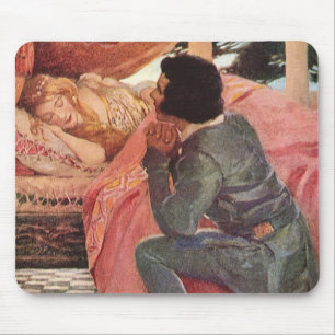 Vintage Sleeping Beauty by Jessie Willcox Smith Mouse Mat