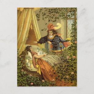 Vintage Sleeping Beauty, Victorian Fairy Tales Postcard