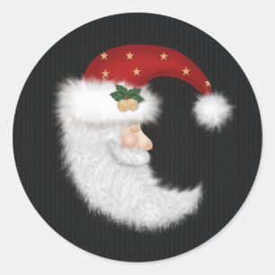 Vintage Sleeping Santa with Red Hat Classic Round Sticker