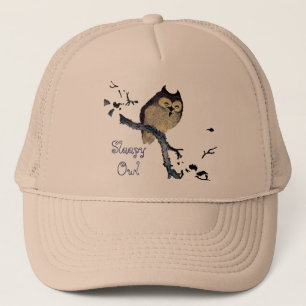 Vintage Sleepy Owl Trucker Hat