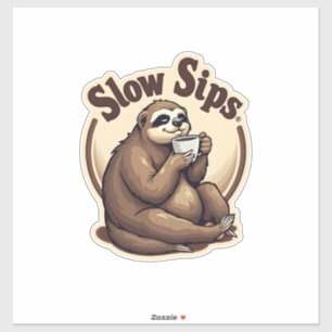 Vintage Sleepy Sloth Coffee Lover Cute Retro Shirt