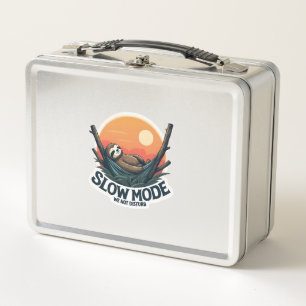 Vintage Sleepy Sloth Shirt Funny Slow Morning Desi Metal Lunch Box