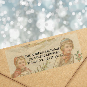 Vintage Sleigh Ride Winter Address Label