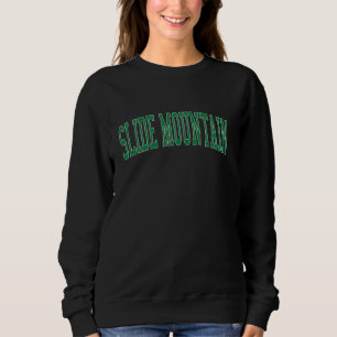 Vintage Slide Mountain Distressed Green Varsity St Sweatshirt
