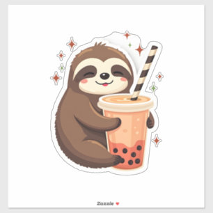 Vintage Sloth Boba Cute Retro Tea Lover 2