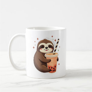 Vintage Sloth Boba Cute Retro Tea Lover 2 Coffee Mug