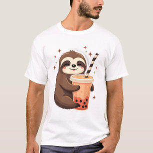 Vintage Sloth Boba Cute Retro Tea Lover 2 T-Shirt