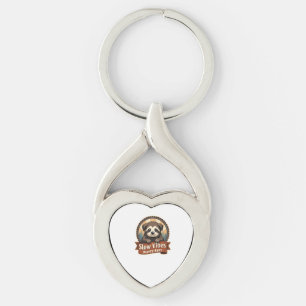 Vintage Sloth Dog Shirt Slow Vibes Puppy Eyes 2 Key Ring