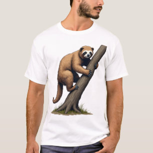 Vintage Sloth Drawing Wildlife Graphic (2) T-Shirt