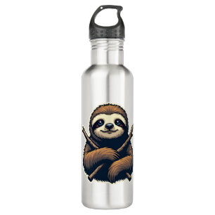 Vintage Sloth Emblem Engraving Shirt 710 Ml Water Bottle