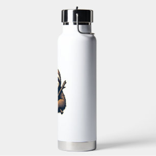 Vintage Sloth Emblem Engraving Shirt Water Bottle