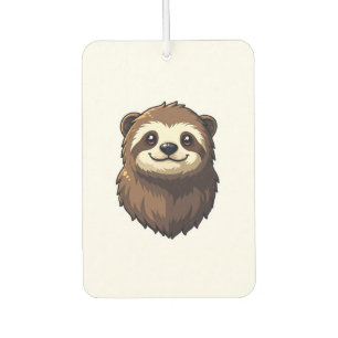 Vintage Sloth Face Retro Wildlife Graphic 2 Car Air Freshener