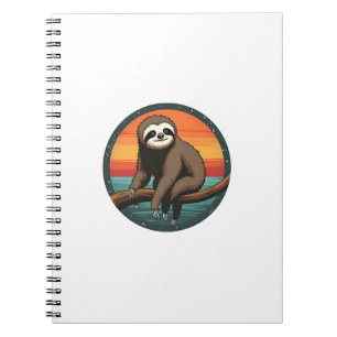 Vintage Sloth Graphic Retro Jungle Animal Art 2 Notebook