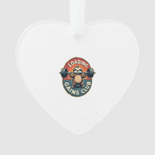 Vintage Sloth Gym Humour Installing Muscles Shirt  Ornament