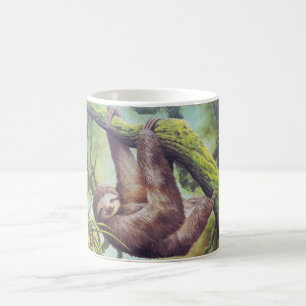 Vintage Sloth Illustration Coffee Mug