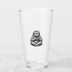 Vintage Sloth Knitting Engraving Shirt Design_1 Glass