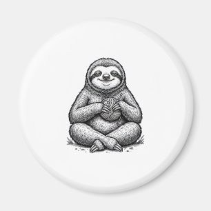 Vintage Sloth Knitting Engraving Shirt Design_1 Magnet