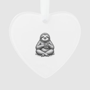 Vintage Sloth Knitting Engraving Shirt Design_1 Ornament