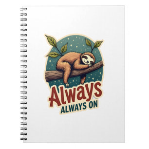 Vintage Sloth Lazy Quote Funny Energy Efficient De Notebook