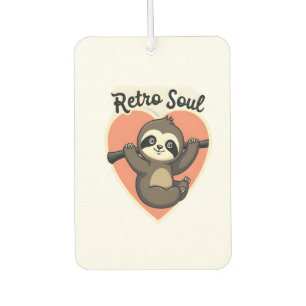 Vintage Sloth Lover Cute Retro Animal Design 2 Car Air Freshener